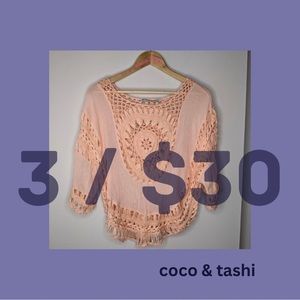 Coco & Tashi - 3/$30 - crochet top L/XL